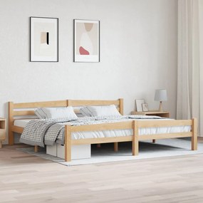 Giroletto Senza Materasso 200x200 Cm İn Legno Massello Pino /