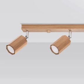 Sollux SL.1031 - Faretto  ZEKE 4xGU10/40W/230V quercia