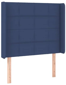 Testiera a led blu 83x16x118/128 cm in tessuto