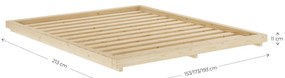 Letto matrimoniale in legno di pino con griglia 160x200 cm Dock - Karup Design