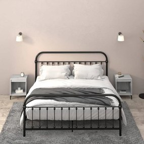 Comodino 2 Pz Grigio Sonoma 40x35x50 Cm /