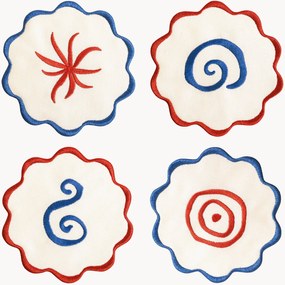 Set di 4 sottobicchieri fatti a mano Amalfi