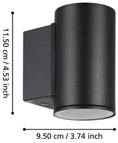 Eglo 900995 - Applique a LED da esterno IZZALINI 1xGU10/2,8W/230V IP44