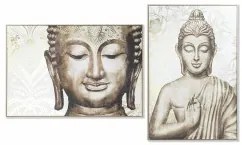 Quadro DKD Home Decor 83 x 4,5 x 122,5 cm Buddha Orientale (2 Unità)
