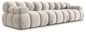 Divano in velluto beige 282 cm Bellis - Micadoni Home