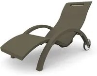 Lettino Chaise Longue da Esterno Giardino Inclinabile con Ruote Arkema Serendipity Dove Grey