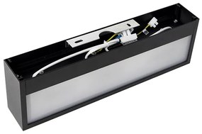 Applique da parete rettangolare di design nera 35 cm - Houx