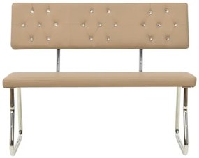 Panca 110 cm Cappuccino in Similpelle