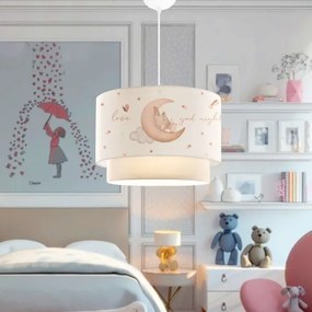 Lampadario per bambini CANDY 1xE27/40W/230V bianco/beige