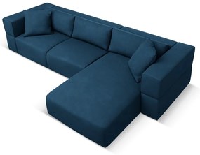 Divano angolare blu, angolo destro Esther - Milo Casa