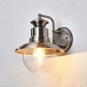 Lindby applique da esterno Gwendolyn, grigio, acciaio inox, 26 cm GWENDOLYN Lindby, dimmerabile, Alluminio / Grigio / Zincato, Acciaio Inox, Moderno