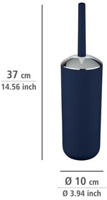 WENKO 22522100 - Scopino WC BRASIL 10x37 cm blu/cromo lucido