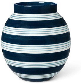 Vaso in ceramica bianco-blu scuro Nuovo, altezza 20,5 cm Omaggio - Kähler Design