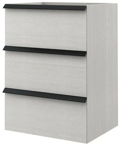 Mobile da bagno sotto lavabo BADEN HAUS Moon bianco L 60 x H 83 x P 46 cm 3 cassetti, lavabo non incluso