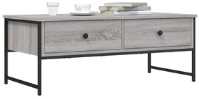 Tavolino salotto grigio sonoma 101x49x39,5 cm legno multistrato