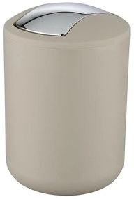 WENKO 21221100 - Pattumiera BRASIL 14x21 cm beige/cromo lucido