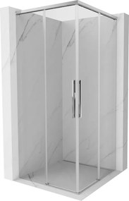 Mexen Rox Duo cabina doccia scorrevole 80 x 80 cm, trasparente, cromo - 8C2D-080-080-01-00