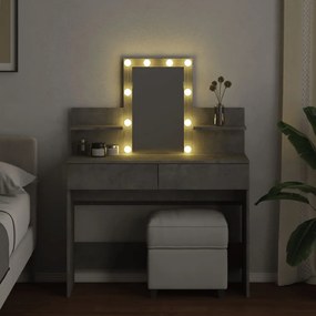 Toeletta con led grigio cemento 100x40x130 cm