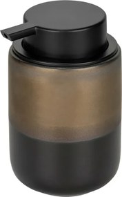 Dispenser sapone nero opaco e bronzo in ceramica Teos