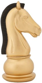 Scultura Cavallo in Oro e Nero - 10,5 x 8,5 x 19 cm