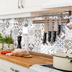 Set di 60 adesivi murali Piastrelle di cemento Liliania, 15 x 15 cm Liliana - Ambiance