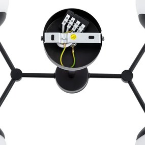 Lampadario a sospensione con supporto rigido FOTON 4xE14/10W/230V nero