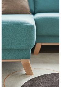 Divano letto variabile turchese ad angolo Pop - Bonami Selection