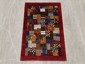 Loribaft Tappeto persiano 90 x 140 Verde (Iran) Annodato A Mano
