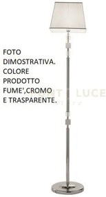 Piantana livia cromo e fume' e trasparente 1 luce attacco e27 h.150...