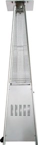 Stufa a Fungo a Gas Max 13kW Fiamma Viva Verticale 52x52x227 cm Pyramid Acciaio...