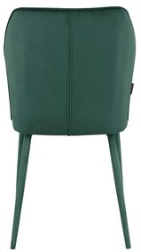 Set di sedie da pranzo in velluto verde 2 pz Wilma - Støraa