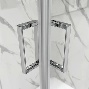 Box doccia 3 lati 80x120x80 cm doppio scorrevole trasparente Tay