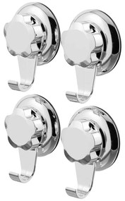 Set di ganci senza foratura argentati in plastica 4 pz Bestlock – Compactor