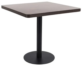 Tavolo Da Bistrò Marrone Scuro 80x80 Cm İn Mdf /