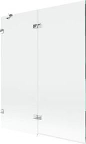Mexen Lunar paravento da vasca 2-ante sinistro 140 x 150 cm, trasparente, cromo - 897-140-100-01-00-L