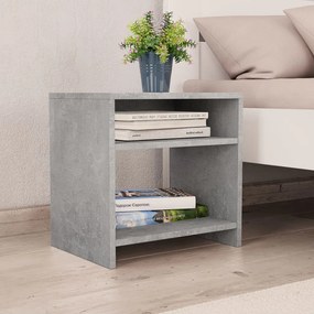 Comodino Grigio Cemento 40x30x40 Cm İn Legno Multistrato /