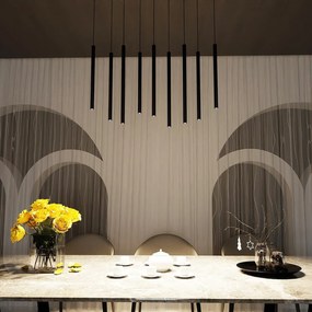 Lampada a Sospensione SELTER 9 BLACK WHITE e GOLD