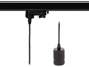 Lampada a Sospensione E27 per Binario Trifase - Nera