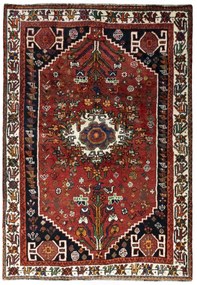 Shiraz Tappeto persiano 120x180 Rosso (Iran) Annodato A Mano
