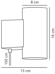 Nordlux - Lampada da parete dimmerabile MONA LED 10W 230V CRI 90