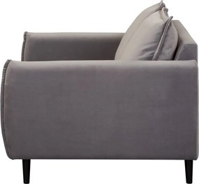 Divano grigio con rivestimento in velluto 138 cm Juli – Ropez