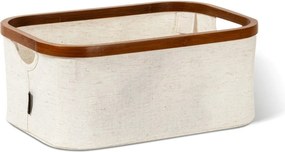 Scatola color crema in tessuto 38x26x16 cm Bamboo/Linen – Bigso