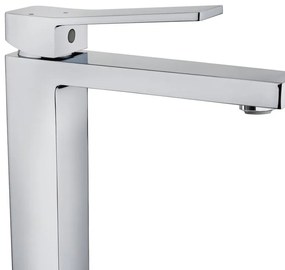 Rubinetto per lavabo getto laminare cristallino Studio cromato lucido SENSEA H 35 cm