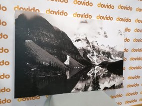Stampa su tela – Splendido paesaggio montano in bianco e nero
