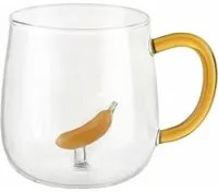 Mug in vetro borosilicato 380 ml banana