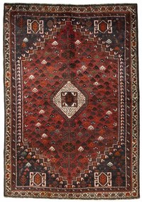 Shiraz Tappeto persiano 210x150 Rosso (Iran) Annodato A Mano