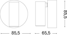 Ideal Lux - Faretto da parete LED dimmerabile ELF LED/3W/230V CRI 95 bianco