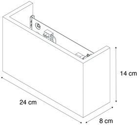 Applique da parete in legno di rovere - Otan