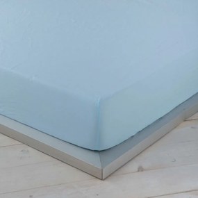 Lenzuolo con angoli aderenti Naturals Azzurro - Letto da 135 (135 x 200 cm)