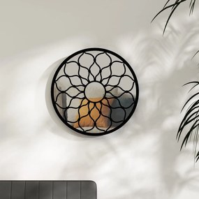 Specchio Nero 40x3 Cm Rotondo İn Ferro Per Uso Interno /